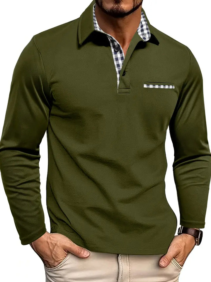 Charel | Long Sleeve Polo Shirt for Men – Stylish and Versatile
