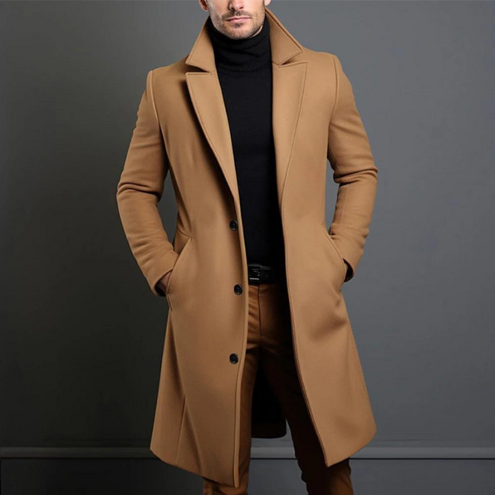 Jameson | Classic Long Overcoat with Lapel