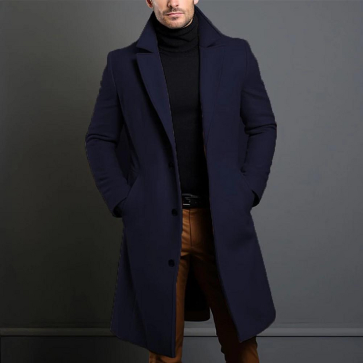 Jameson | Classic Long Overcoat with Lapel