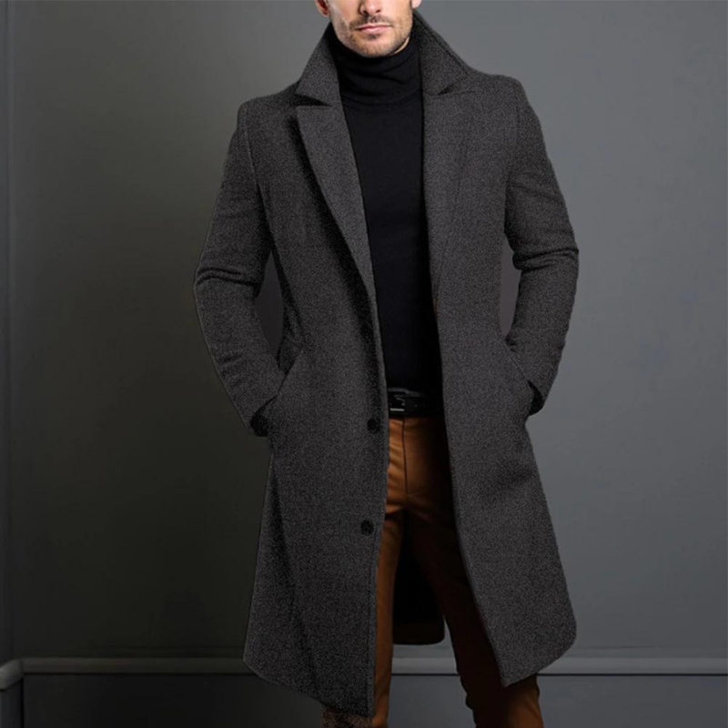 Jameson | Classic Long Overcoat with Lapel