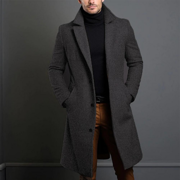 Jameson | Classic Long Overcoat with Lapel