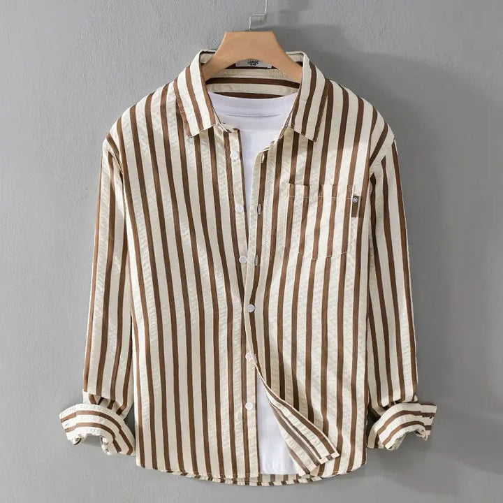 Alfie | Vertical Stripe Button-Down Summer Shirt
