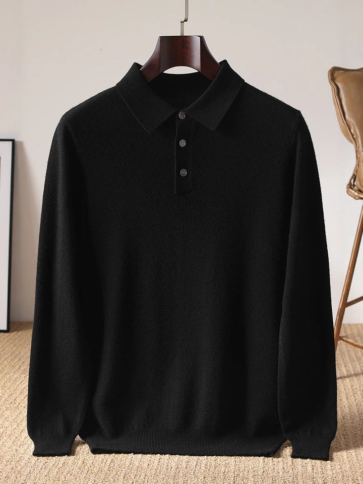Paul™ | Cashmere Polo Knit Sweater