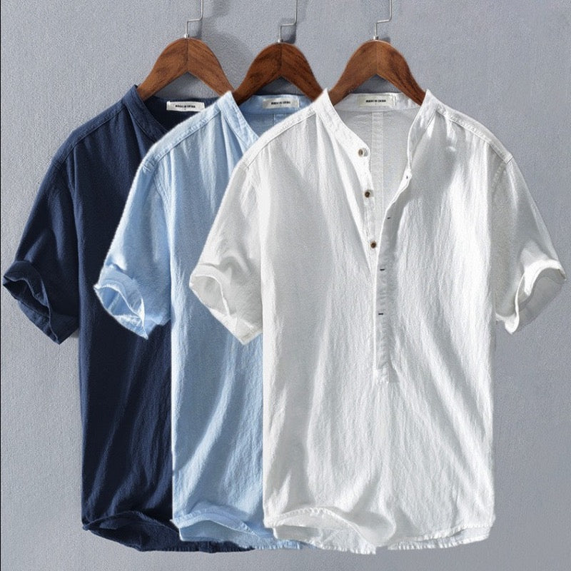 Ethan | Casual Comfort Short Sleeve Linen Shirt