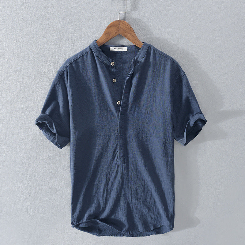 Ethan | Casual Comfort Short Sleeve Linen Shirt