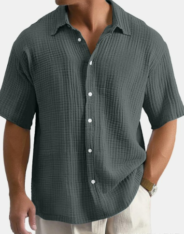 Levi | Waffle knit breathable relaxation shirt