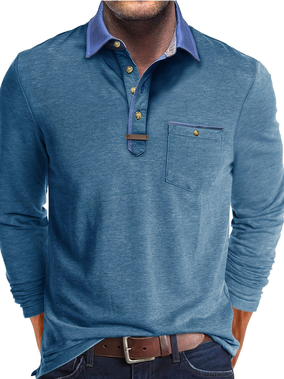 Blake™ | Color-Block Long Sleeve Polo