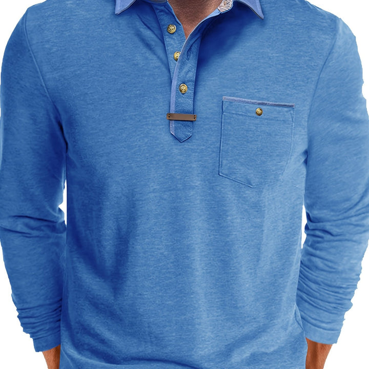 Blake™ | Color-Block Long Sleeve Polo
